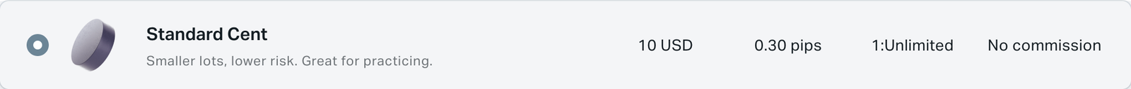 Exness Standard Cent 帳戶